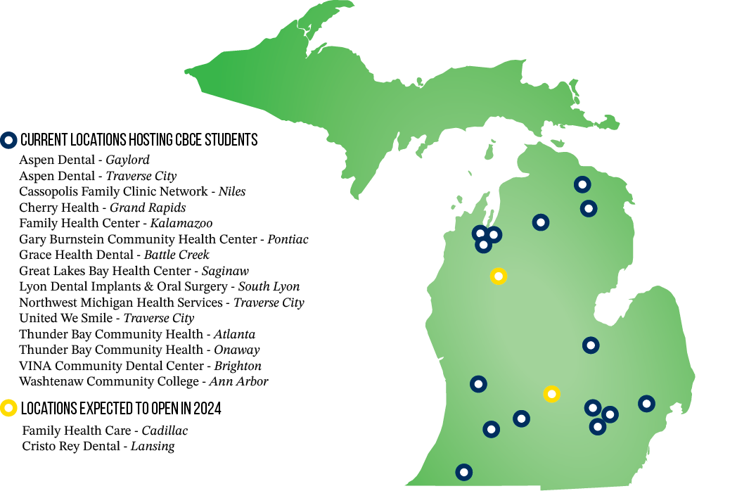 CBCE locations map